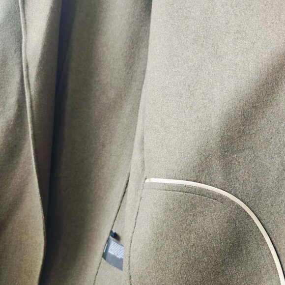 NWT Theory Open Front Wool Cashmere Blazer Jacket Coat in Hunter Green - Picture 7 of 8